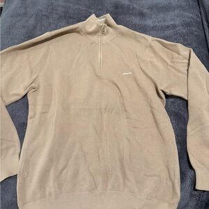 Gant Men's Beige Zip-Up Sweater